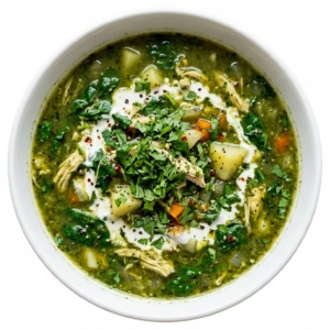 Venezuelan Soup of Cilantro y Spinash and Cilantro